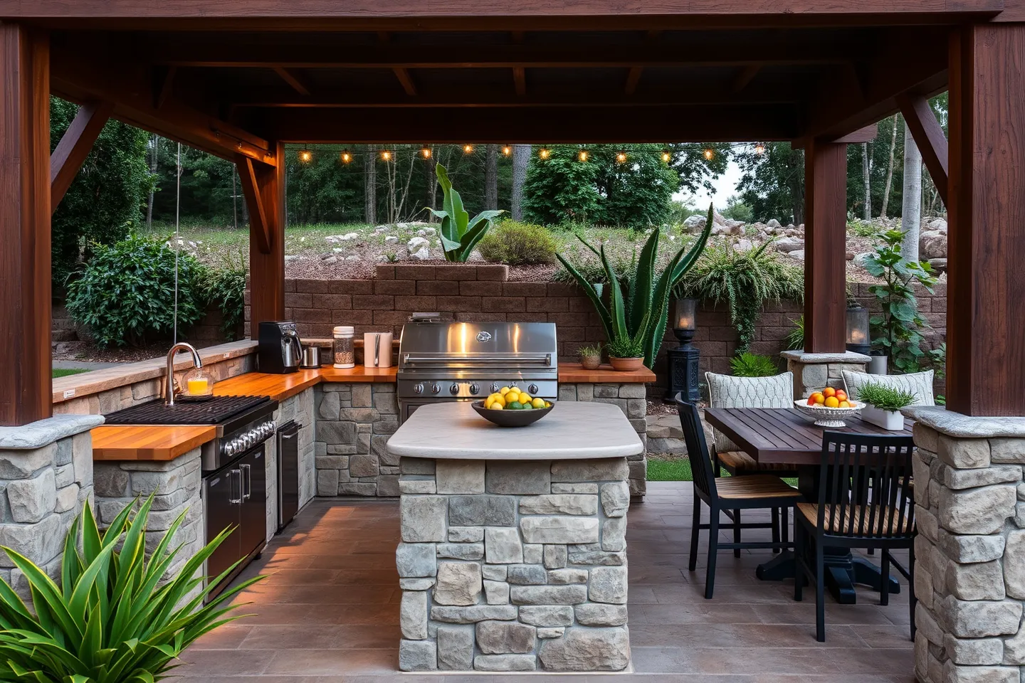 Best HD Pictures about  Patio Cocinas Exteriores Rusticas  with No AI Images